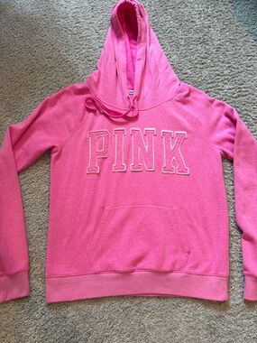 PINK Victoria's Secret Bright Pink Pullover Hoodie